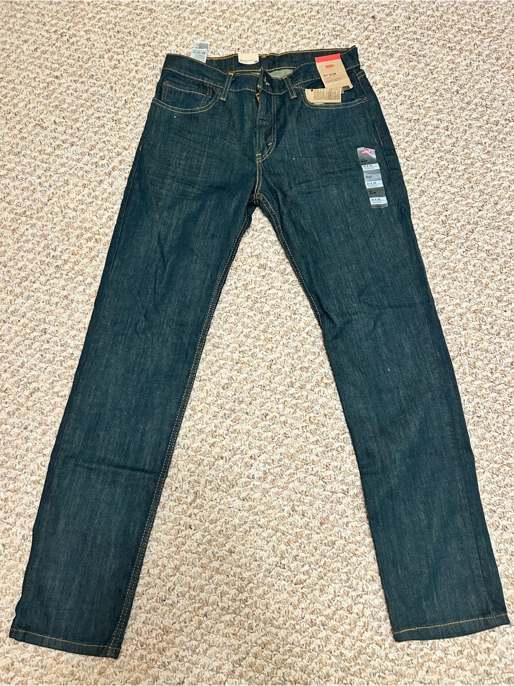Women’s Dark Blue 511 Levi’s Slim Straight Jeans -31x32 Size 12